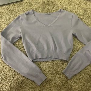 Purple/Lavender Brandy Melville Cropped Sweater